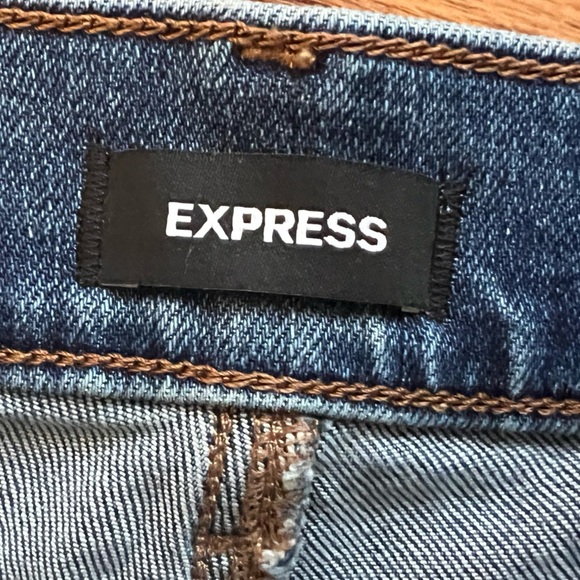 Express Blue 70s Flare Jeans Midrise Sz 8 NWT - Picture 5 of 7
